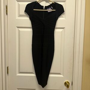 Herve Leger Black Midi Dress